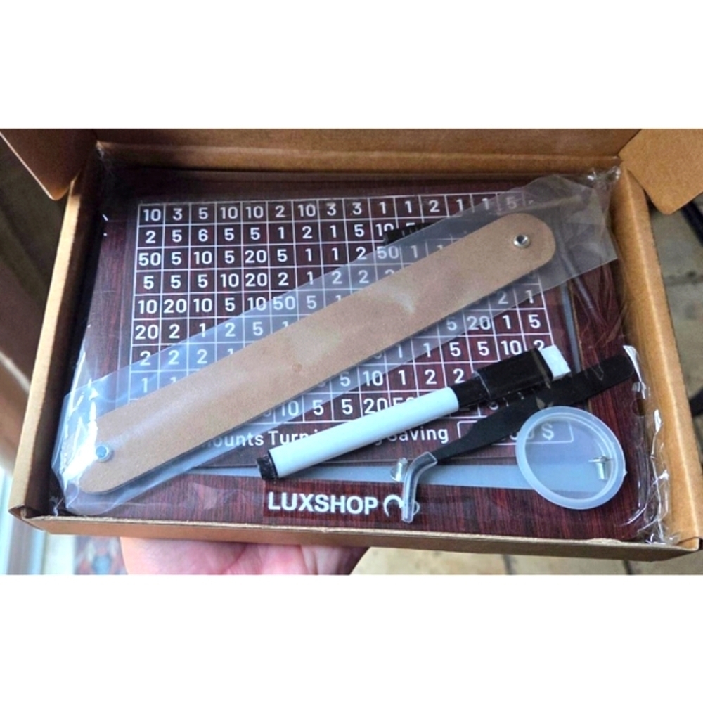 Money Saving Box 10,000 with Handle and Plastic Clear - 10000 Savings Challenge - Picture 9 of 9